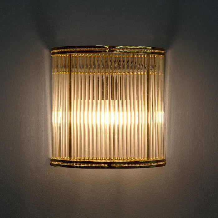 Verre Half Round Wall Light Brass