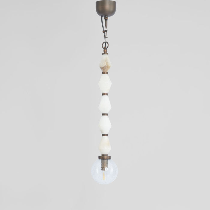 Sea Mist Stone Beads Ceiling Pendant