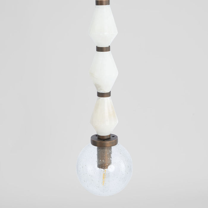 Sea Mist Stone Beads Ceiling Pendant