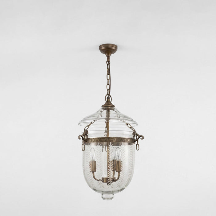 Bell Jar Ceiling Pendant Small Brass