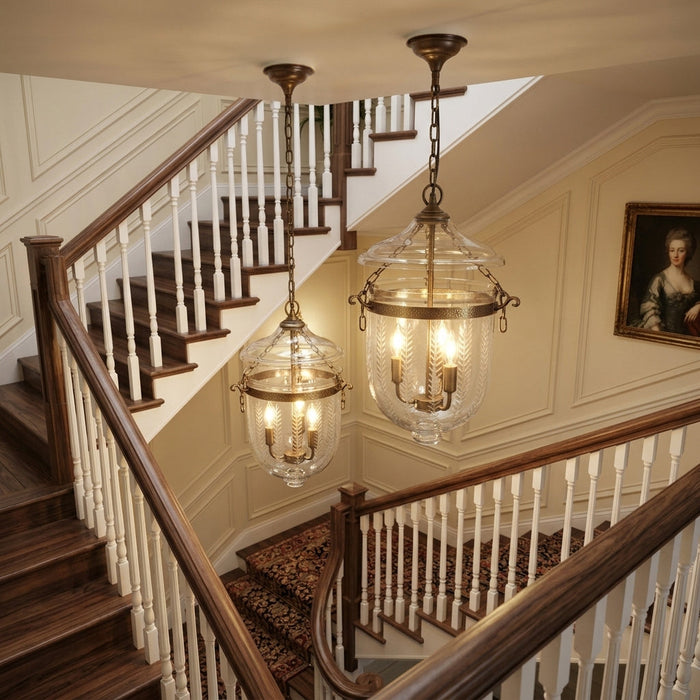 Bell Jar Ceiling Pendant Small Brass