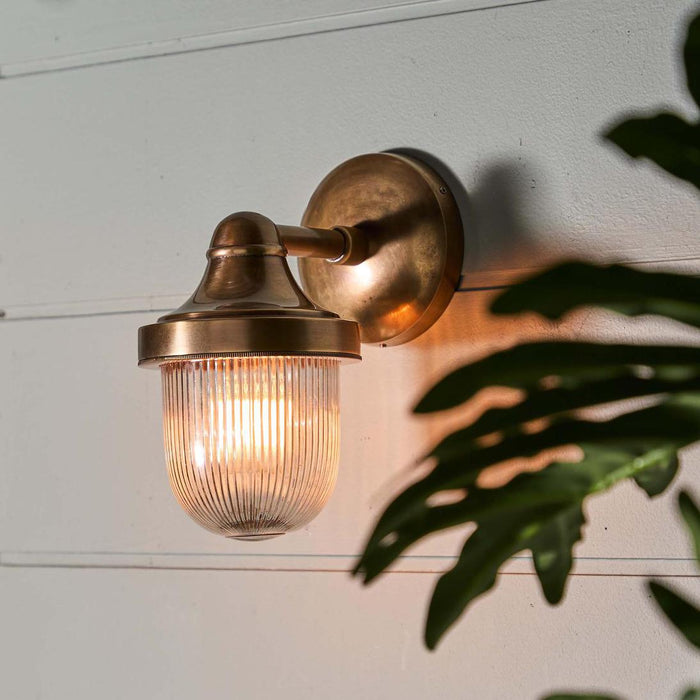 Jade Outdoor Wall Light Brass