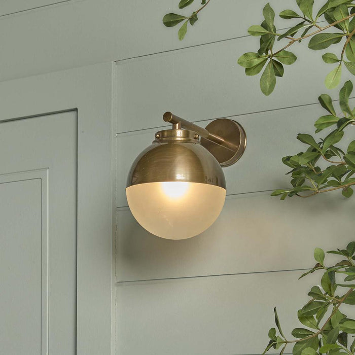 Carrington Outdoor Wall Light Antique Brass