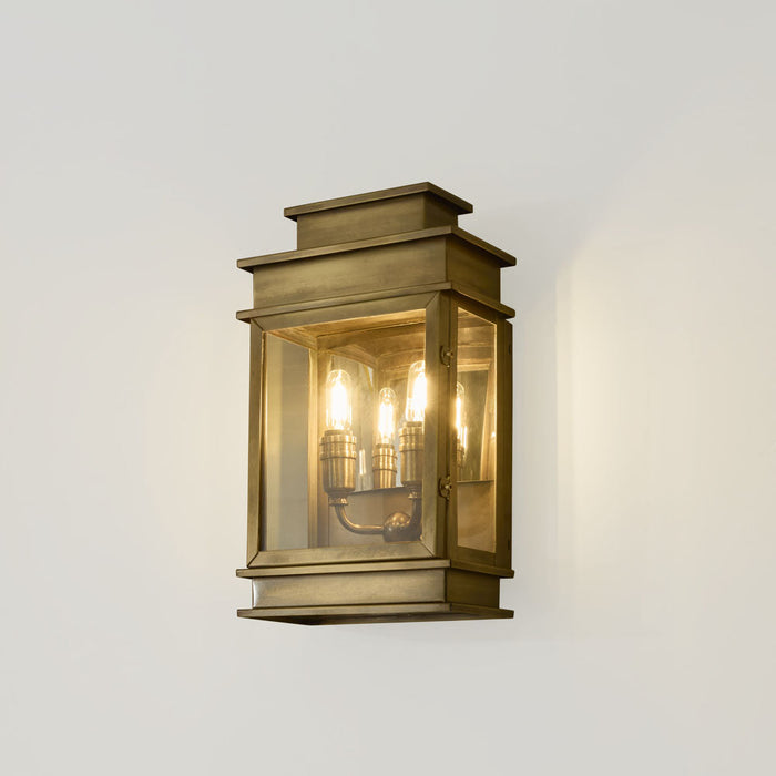 Regent Outdoor Wall Ligh Antqiue Brass