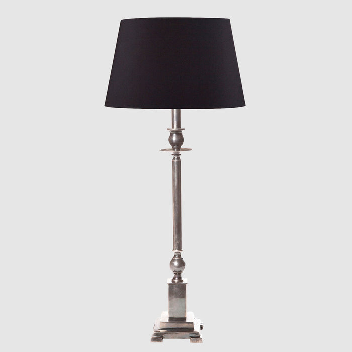 Canterbury Table Lamp Base Antique Silver- Base Only