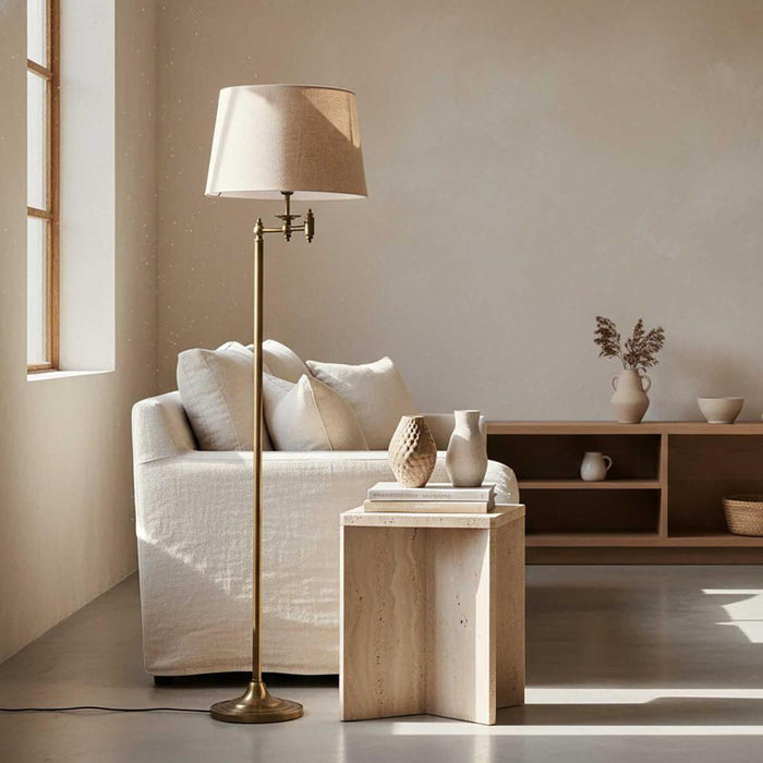 Macleay Floor Lamp Base Antique Brass- Base Only