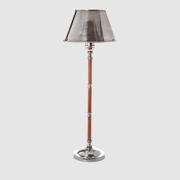 Delaware Table Lamp Antique Silverand Dark wood