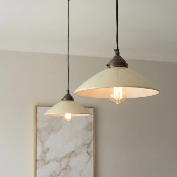 Newport Ceramic Dish Ceiling Pendant Large White