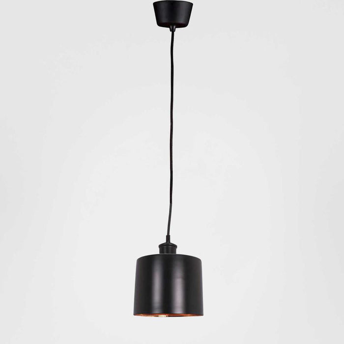 Portofino Ceiling Pendant Small Matte Black and Copper