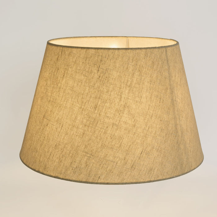 Linen Taper Lamp Shade Large Dark Natural