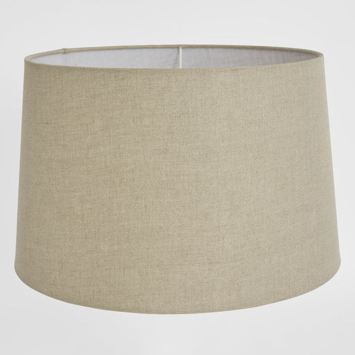 Linen Drum Lamp Shade XXXL Dark Natural