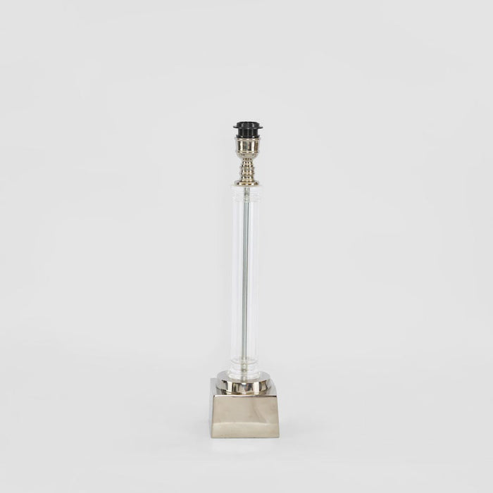 Rockpool Pillar Table Lamp Base Nickel- Base Only