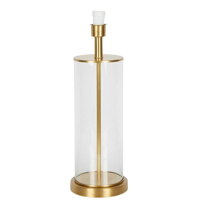 Iris Glass Table Lamp Base Antique Brass- Base Only