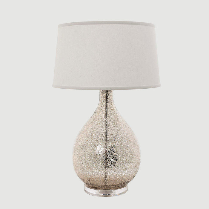 Brompton Table Lamp with Linen Shade Silver