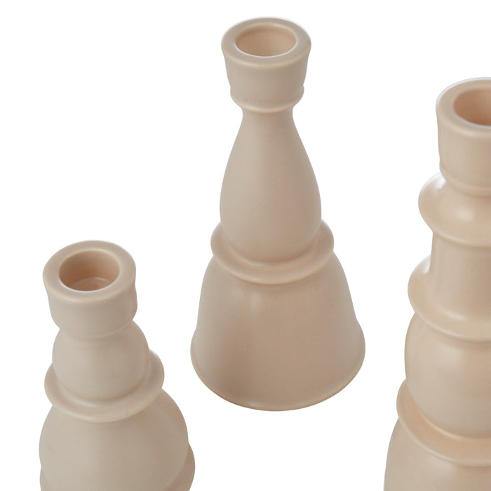 NSIMG-SHA256:1c610f8706f44d73e358445ce6626adca12e07d607fbdd87dda517da00d75357 · Isalbi Emporium Ceramic Candle Holder 3pcs Set Beige
