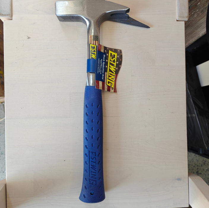 ESTWING 21 oz Solid steel German pattern latthammer with milled face, magnet and blue nylon vinyl sho