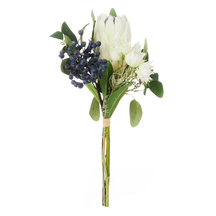 NSIMG-SHA256:dca7e55daf6f4eed4e4e1aec02f28302fc86480476cf2d7d098ba0ac874e7608 · Isalbi Rogue Protea Mixed Bouquet White