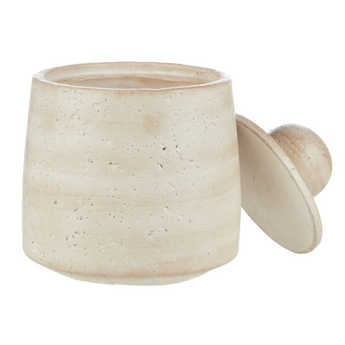 NSIMG-SHA256:cadce190f14bae2ab12864b8a8b6bd478ee633eb54ecacc564cce6f5eac88d8e · Isalbi Amalfi Napier Canister Travertine