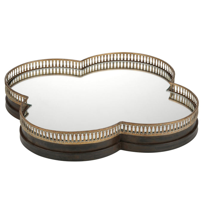 NSIMG-SHA256:c29d2e7f557e3cacb666d9df760bc3bcc3b2fb5d226782a4ce236dae91231423 · Isalbi Amalfi Clover Mirror/Tray Antique Gold