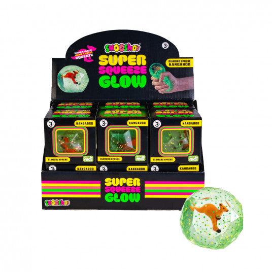 Smooshos Super Squeeze Diamond Sphere GID Kangaroo