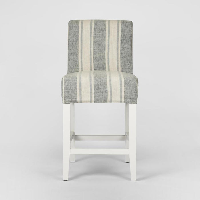 Slip Cover Only - Ville Blue/White Stripe (Counter Stool)