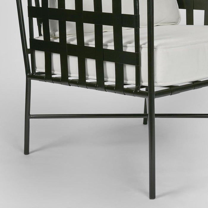 Sheffield Arm Chair Outdoor White Cushions