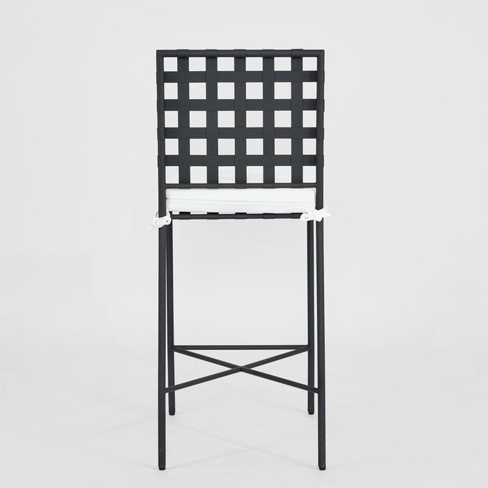 Sheffield Bar Stool Outdoor with White Cushion