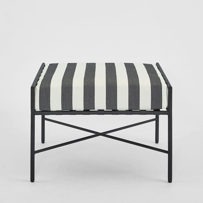 Sheffield Ottoman Outdoor B/W Stripe Cushion