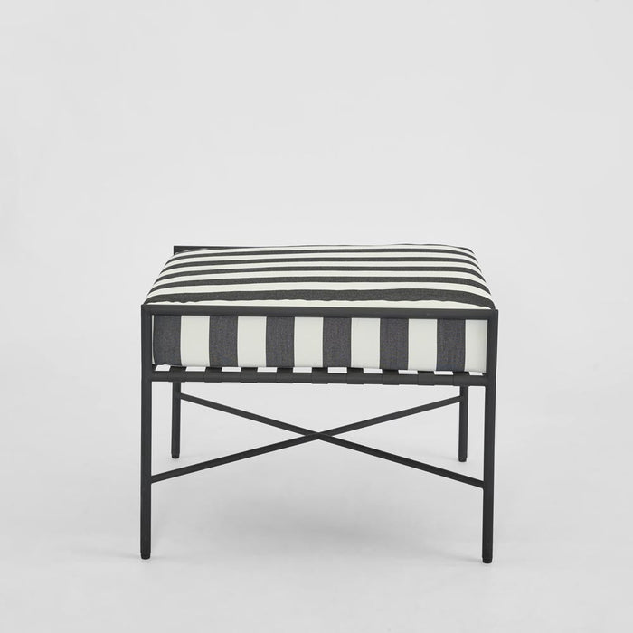 Sheffield Ottoman Outdoor B/W Stripe Cushion