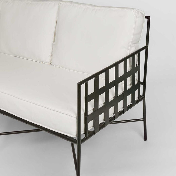 Sheffield Sofa Outdoor 2 Seater White Cushions