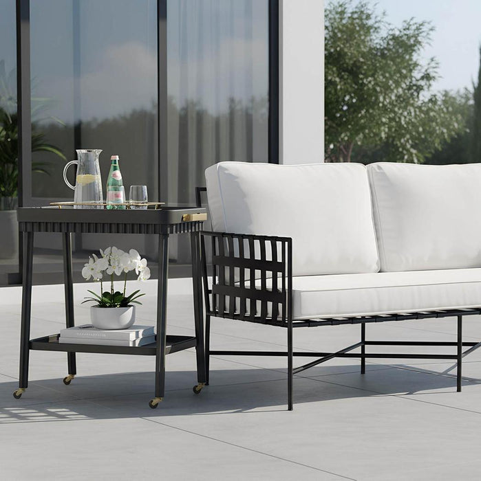 Sheffield Sofa Outdoor 2 Seater White Cushions