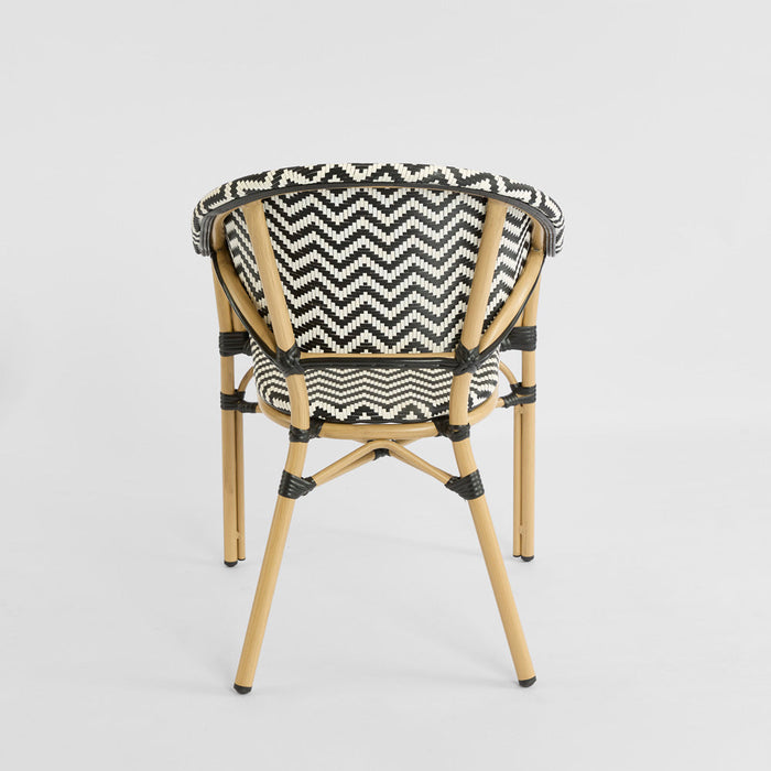 Cannes Outdoor Aluminium Armchair Black & White