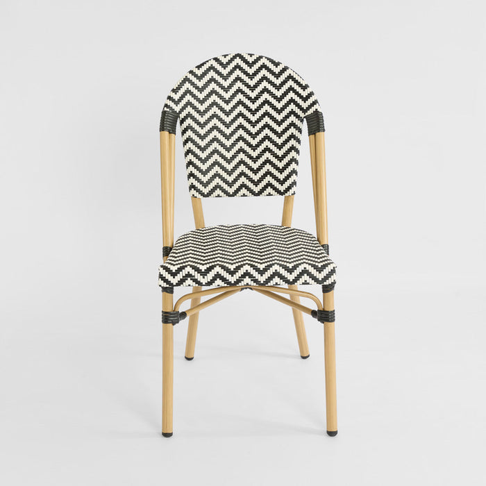 Cannes Outdoor Aluminium Chair Black & White