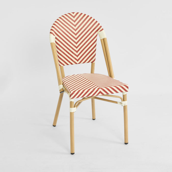 Cannes Outdoor Aluminium Chair Red & White