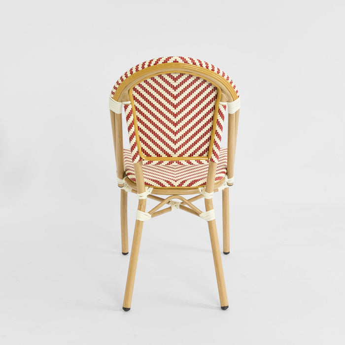 Cannes Outdoor Aluminium Chair Red & White