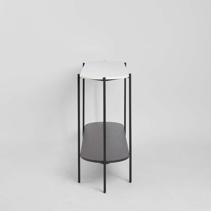 The James Marble Console Large Black/White