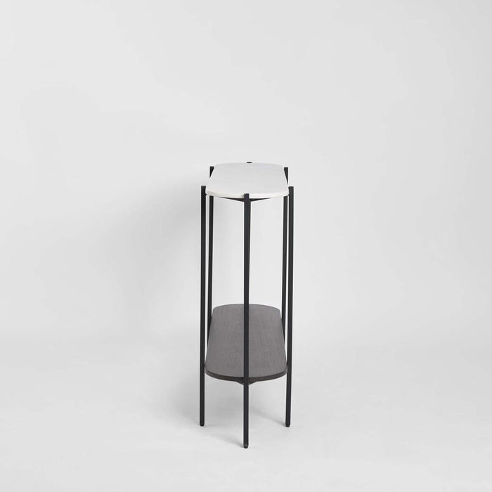 The James Marble Console Black/White Marble