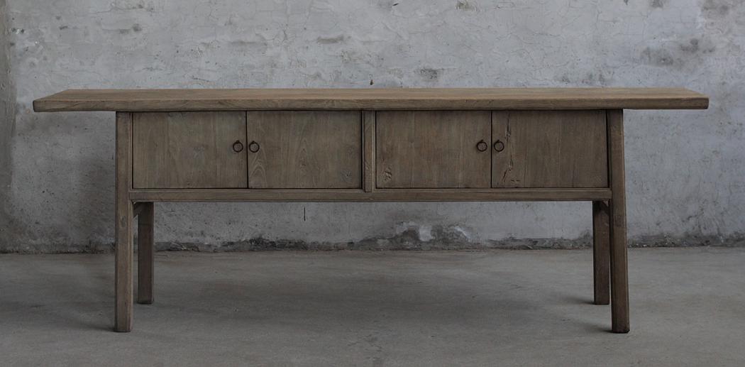 Henan Fruit Wood 130 Year Old Wooden 4 Door Console