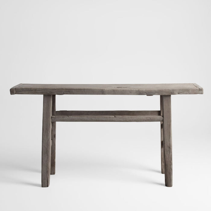 120 Years Old Elm Wood Console No. 3