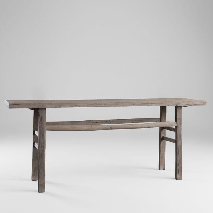 120 Years Old Elm Wood Console No. 8