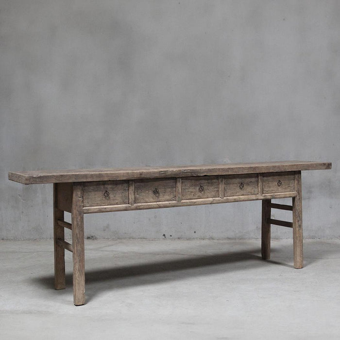 Shanxi 244cm Console Table with Drawers 130 Years Old