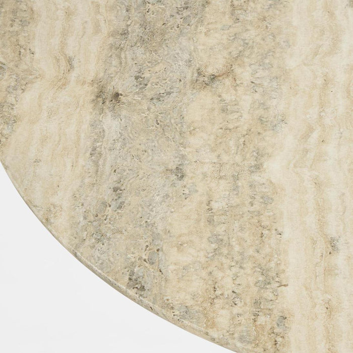 Parisi Round Coffee Table Grey Travertine Look - Outdoor