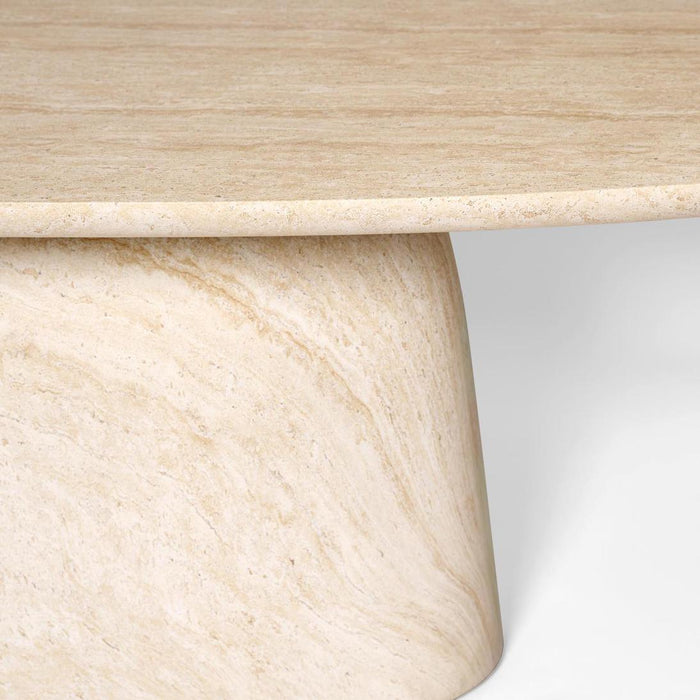 Corsica Oval Dining Table Ivory Travertine Look - Outdoor 240cm
