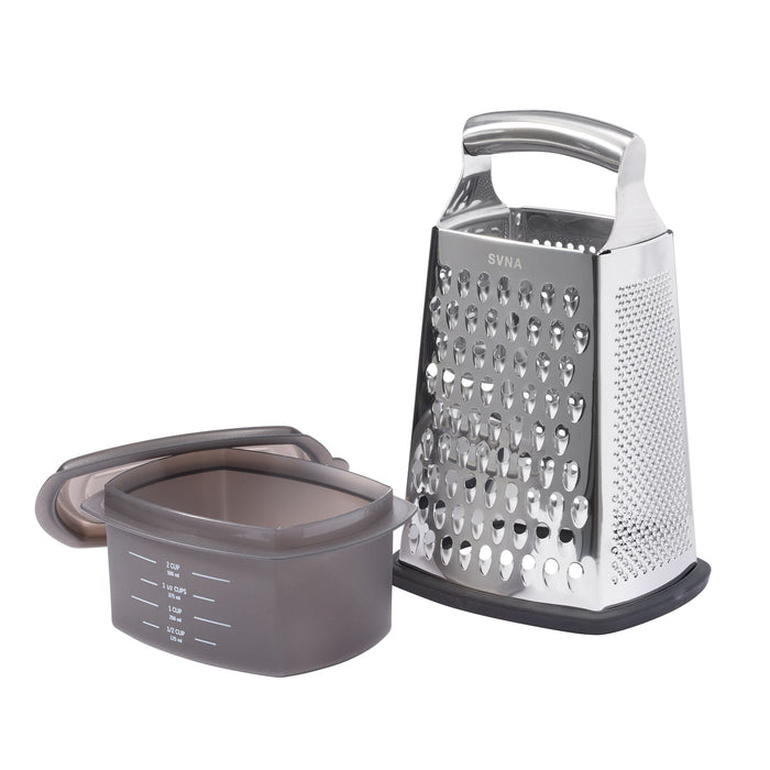 NSIMG-SHA256:c0973ee5a14ed9c63ead433ab1a2cb8421c94b89f3b429c4ef7889792d2d5d23 · Isalbi SVNA Premium Stainless Steel Box Grater with Storage Box