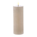 NSIMG-SHA256:0ef5f86e8ce47bb17a4a7b425321405da62e415913ceba0232c92a379ba5e719 · Isalbi Amalfi Hughe LED Flickering Pillar Candle Rustic Taupe 7.5x7.5x20cm