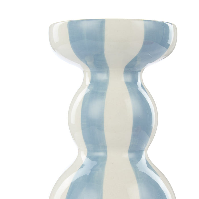 NSIMG-SHA256:a93b476b093630281255ee197ceeefb0e4f526db4f8ced96a287d02874387485 · Isalbi Emporium Lane Stripe Candle Holder Small Blue & White