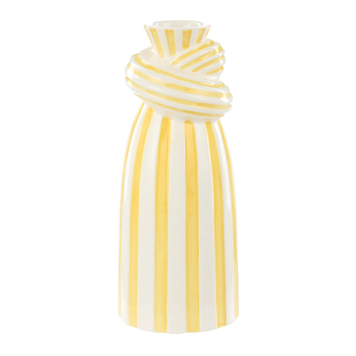 NSIMG-SHA256:7de592eb572541e291cc78e48cbf4fffc2858cd4d18896098206251c188bf7aa · Isalbi Emporium Lulu Collection Twist Stripe Vase Yellow