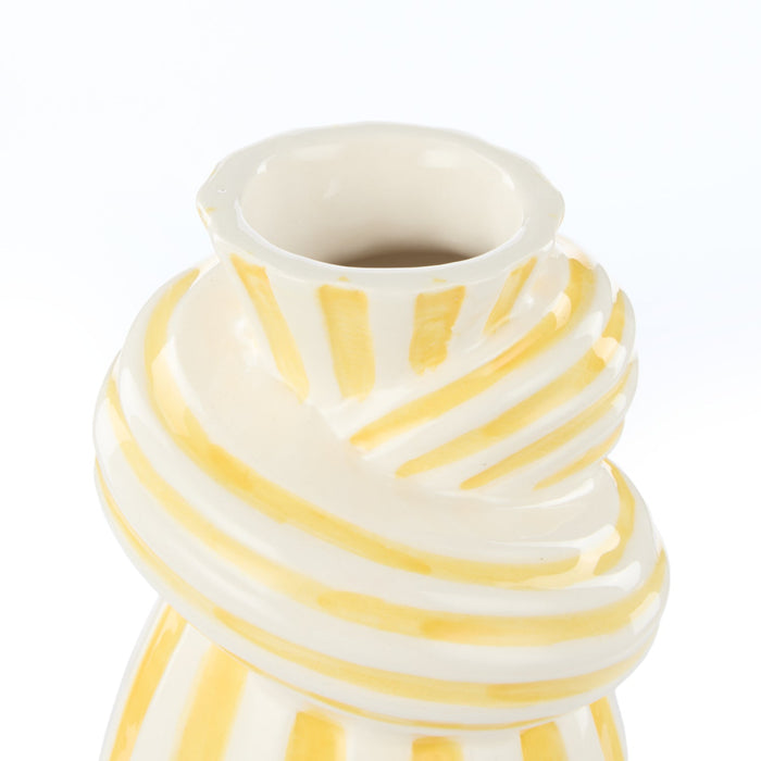 NSIMG-SHA256:72d0c9ea07b9df83a502a52b7cb9c71d69b533957cd6dee06b6fa55d17dc5588 · Isalbi Emporium Lulu Collection Twist Stripe Vase Yellow