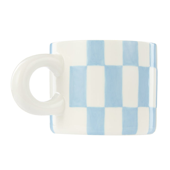 NSIMG-SHA256:4366bf121eba0058cbed9e95fe9cad0e84be550d839373bcad085112aa17edc7 · Isalbi Emporium Check Mug & Plate Set Blue & Orange