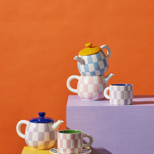 NSIMG-SHA256:b650bfbbcbcda72f14b70892bb20d882bc2b96490f919912a54e2042ce6f6704 · Isalbi Emporium Check Mug & Plate Set Blue & Orange